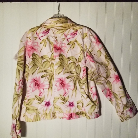 Jamaica Bay PL LS Floral Summer Jacket, Like new - Picture 5 of 8